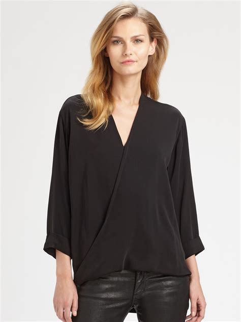 michael kors black silk blouse|Michael Kors blouse sale.